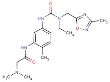 N~1~-{5-[({ethyl[(3-methyl-1,2,4-oxadiazol-5-yl)methyl]amino}carbonyl)amino]-2-methylphenyl}-N~2~,N~2~-dimethylglycinamide