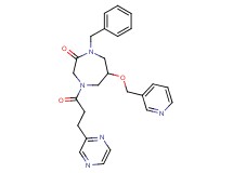 1-benzyl-4-[3-(2-pyrazinyl)propanoyl]-6-(3-pyridinylmethoxy)-1,4-diazepan-2-one