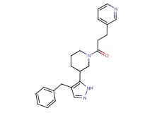 3-{3-[3-(4-benzyl-1H-pyrazol-5-yl)piperidin-1-yl]-3-oxopropyl}pyridine