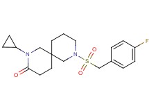 2-cyclopropyl-8-[(4-fluorobenzyl)sulfonyl]-2,8-diazaspiro[5.5]undecan-3-one