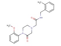 2-[4-(2-methoxyphenyl)-3-oxo-1-piperazinyl]-N-(2-methylbenzyl)acetamide