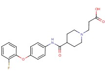 3-[4-({[4-(2-fluorophenoxy)phenyl]amino}carbonyl)piperidin-1-yl]propanoic acid