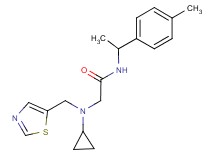 2-[cyclopropyl(1,3-thiazol-5-ylmethyl)amino]-N-[1-(4-methylphenyl)ethyl]acetamide