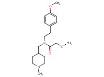 N-[2-(4-methoxyphenyl)ethyl]-N-[(1-methyl-4-piperidinyl)methyl]-2-(methylthio)acetamide