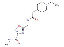 5-({[(1-ethyl-4-piperidinyl)acetyl]amino}methyl)-N-methyl-1,2,4-oxadiazole-3-carboxamide