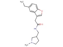 2-(5-ethyl-1-benzofuran-3-yl)-N-[(1-methylpyrrolidin-3-yl)methyl]acetamide