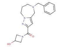 1-[(5-benzyl-5,6,7,8-tetrahydro-4H-pyrazolo[1,5-a][1,4]diazepin-2-yl)carbonyl]azetidin-3-ol
