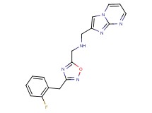 1-[3-(2-fluorobenzyl)-1,2,4-oxadiazol-5-yl]-N-(imidazo[1,2-a]pyrimidin-2-ylmethyl)methanamine