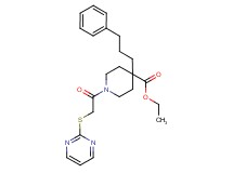 ethyl 4-(3-phenylpropyl)-1-[(2-pyrimidinylthio)acetyl]-4-piperidinecarboxylate