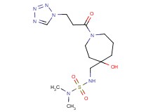 N'-({4-hydroxy-1-[3-(1H-tetrazol-1-yl)propanoyl]-4-azepanyl}methyl)-N,N-dimethylsulfamide