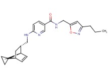 N-[(3-propyl-5-isoxazolyl)methyl]-6-{[(1R*,2S*,4S*)-spiro[bicyclo[2.2.1]heptane-7,1'-cyclopropane]-5-en-2-ylmethyl]amino}nicotinamide