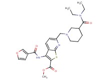 methyl 6-({3-[(diethylamino)carbonyl]-1-piperidinyl}methyl)-3-(3-furoylamino)thieno[2,3-b]pyridine-2-carboxylate