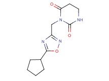 3-[(5-cyclopentyl-1,2,4-oxadiazol-3-yl)methyl]dihydropyrimidine-2,4(1H,3H)-dione