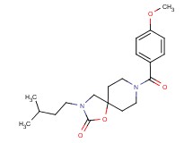 8-(4-methoxybenzoyl)-3-(3-methylbutyl)-1-oxa-3,8-diazaspiro[4.5]decan-2-one