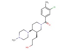 3-[(3R*,4S*)-1-(3-chloro-4-methylbenzoyl)-4-(4-methylpiperazin-1-yl)piperidin-3-yl]propan-1-ol