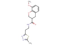 8-methoxy-N-[2-(5-methyl-1,3,4-thiadiazol-2-yl)ethyl]-3-chromanecarboxamide