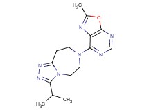 3-isopropyl-7-(2-methyl[1,3]oxazolo[5,4-d]pyrimidin-7-yl)-6,7,8,9-tetrahydro-5H-[1,2,4]triazolo[4,3-d][1,4]diazepine
