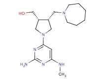 [(3R*,4R*)-1-[2-amino-6-(methylamino)-4-pyrimidinyl]-4-(1-azepanylmethyl)-3-pyrrolidinyl]methanol