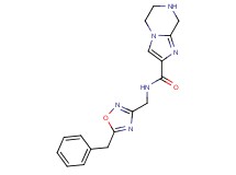 N-[(5-benzyl-1,2,4-oxadiazol-3-yl)methyl]-5,6,7,8-tetrahydroimidazo[1,2-a]pyrazine-2-carboxamide