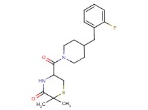 5-{[4-(2-fluorobenzyl)-1-piperidinyl]carbonyl}-2,2-dimethyl-3-thiomorpholinone