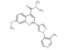 7-methoxy-N,N-dimethyl-2-[1-(3-methylpyridin-4-yl)-1H-pyrazol-4-yl]quinoline-4-carboxamide