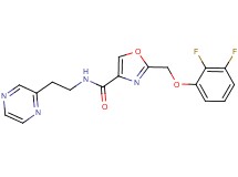 2-[(2,3-difluorophenoxy)methyl]-N-[2-(2-pyrazinyl)ethyl]-1,3-oxazole-4-carboxamide