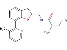 2-methyl-N-{[7-(3-methyl-2-pyridinyl)-2,3-dihydro-1-benzofuran-2-yl]methyl}butanamide