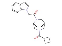 (1S*,5R*)-3-(cyclobutylcarbonyl)-6-(1H-indol-1-ylacetyl)-3,6-diazabicyclo[3.2.2]nonane
