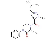 4-[(3-isobutyl-1-methyl-1H-pyrazol-5-yl)carbonyl]-3-methyl-1-phenyl-2-piperazinone