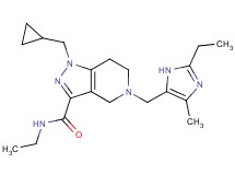 1-(cyclopropylmethyl)-N-ethyl-5-[(2-ethyl-4-methyl-1H-imidazol-5-yl)methyl]-4,5,6,7-tetrahydro-1H-pyrazolo[4,3-c]pyridine-3-carboxamide