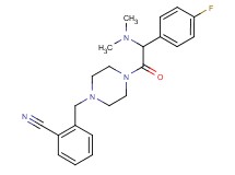 2-({4-[(dimethylamino)(4-fluorophenyl)acetyl]-1-piperazinyl}methyl)benzonitrile