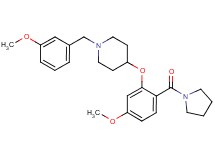 1-(3-methoxybenzyl)-4-[5-methoxy-2-(1-pyrrolidinylcarbonyl)phenoxy]piperidine