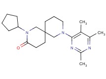 2-cyclopentyl-8-(2,5,6-trimethyl-4-pyrimidinyl)-2,8-diazaspiro[5.5]undecan-3-one