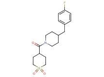 1-[(1,1-dioxidotetrahydro-2H-thiopyran-4-yl)carbonyl]-4-(4-fluorobenzyl)piperidine