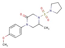 1-(4-methoxyphenyl)-5-methyl-4-(1-pyrrolidinylsulfonyl)-2-piperazinone