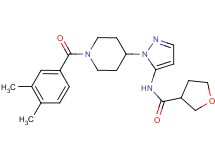 N-{1-[1-(3,4-dimethylbenzoyl)-4-piperidinyl]-1H-pyrazol-5-yl}tetrahydro-3-furancarboxamide