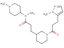 N-methyl-N-(1-methylpiperidin-4-yl)-3-{1-[3-(1-methyl-1H-pyrazol-5-yl)propanoyl]piperidin-3-yl}propanamide