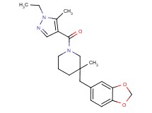 3-(1,3-benzodioxol-5-ylmethyl)-1-[(1-ethyl-5-methyl-1H-pyrazol-4-yl)carbonyl]-3-methylpiperidine