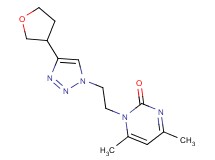4,6-dimethyl-1-{2-[4-(tetrahydrofuran-3-yl)-1H-1,2,3-triazol-1-yl]ethyl}pyrimidin-2(1H)-one