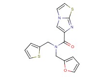 N-(2-furylmethyl)-N-(2-thienylmethyl)imidazo[2,1-b][1,3]thiazole-6-carboxamide