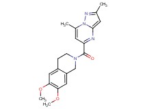 2-[(2,7-dimethylpyrazolo[1,5-a]pyrimidin-5-yl)carbonyl]-6,7-dimethoxy-1,2,3,4-tetrahydroisoquinoline