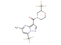 5-methyl-7-(trifluoromethyl)-3-{[2-(trifluoromethyl)morpholin-4-yl]carbonyl}pyrazolo[1,5-a]pyrimidine