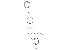 2-{1-[(6-methyl-2-pyridinyl)methyl]-4-[1-(2-phenylethyl)-4-piperidinyl]-2-piperazinyl}ethanol