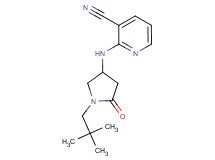 2-{[1-(2,2-dimethylpropyl)-5-oxopyrrolidin-3-yl]amino}nicotinonitrile