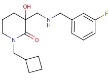 1-(cyclobutylmethyl)-3-{[(3-fluorobenzyl)amino]methyl}-3-hydroxy-2-piperidinone