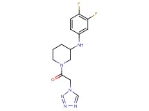 N-(3,4-difluorophenyl)-1-(1H-tetrazol-1-ylacetyl)-3-piperidinamine