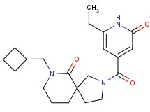 7-(cyclobutylmethyl)-2-[(6-ethyl-2-oxo-1,2-dihydropyridin-4-yl)carbonyl]-2,7-diazaspiro[4.5]decan-6-one