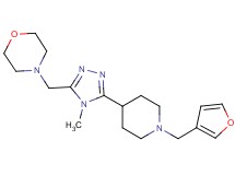 4-({5-[1-(3-furylmethyl)piperidin-4-yl]-4-methyl-4H-1,2,4-triazol-3-yl}methyl)morpholine