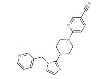 6-{4-[1-(3-pyridinylmethyl)-1H-imidazol-2-yl]-1-piperidinyl}nicotinonitrile