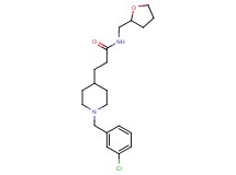 3-[1-(3-chlorobenzyl)-4-piperidinyl]-N-(tetrahydro-2-furanylmethyl)propanamide